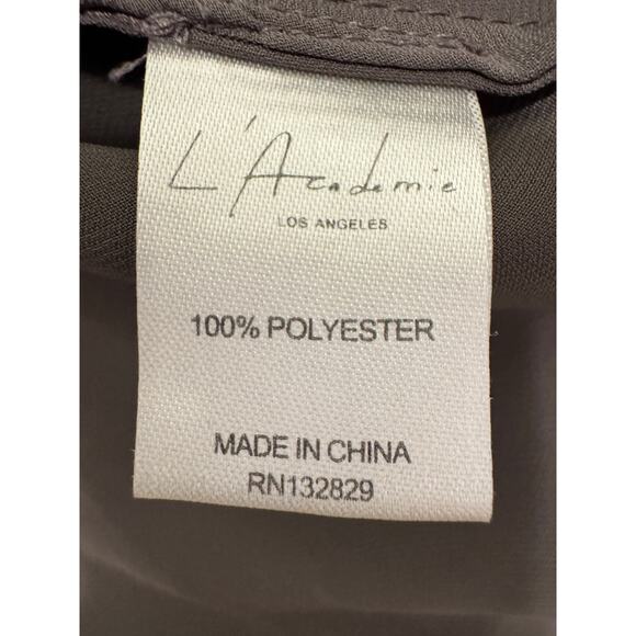 2/$30 L'Academie M Gray Mushroom Off Shoulder Blouse Open Back BEEHIVESALE230 - Picture 5 of 11